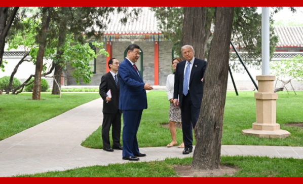 习近平同美国总统特朗普在中南海小范围会晤