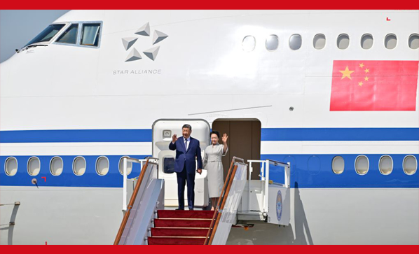 习近平抵达比什凯克